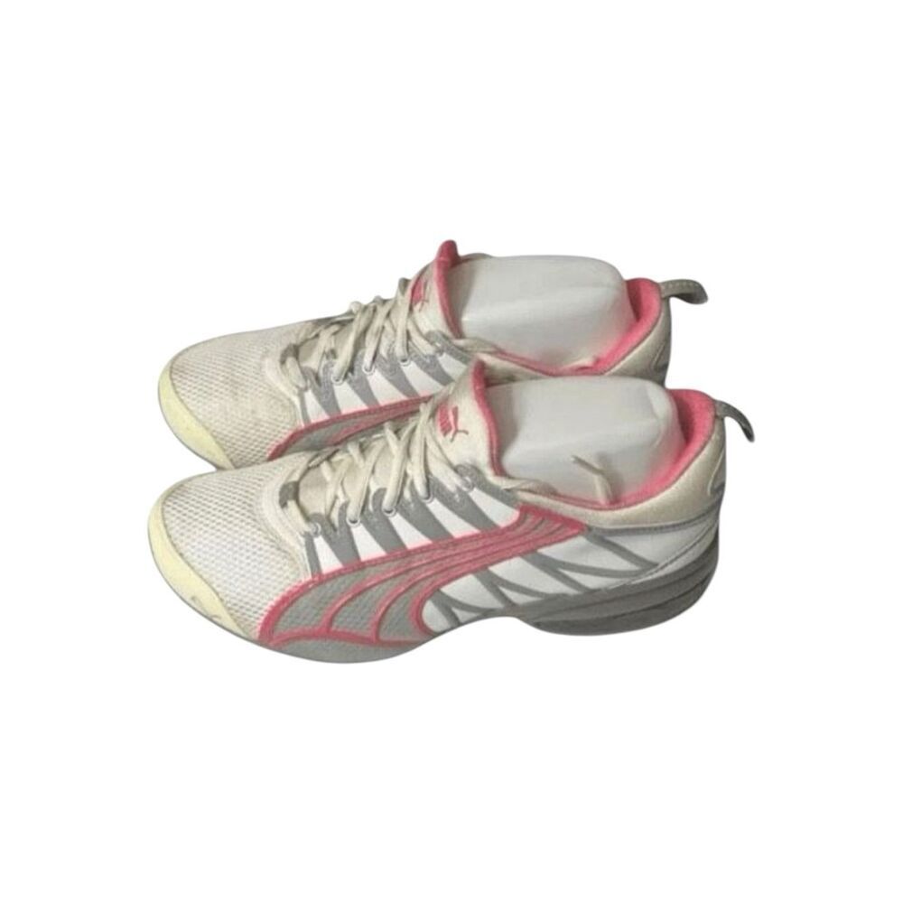 PUMA VOLTAIC EVO Women Athletic Sneaker Size 8.5 White Pink Running Trainers